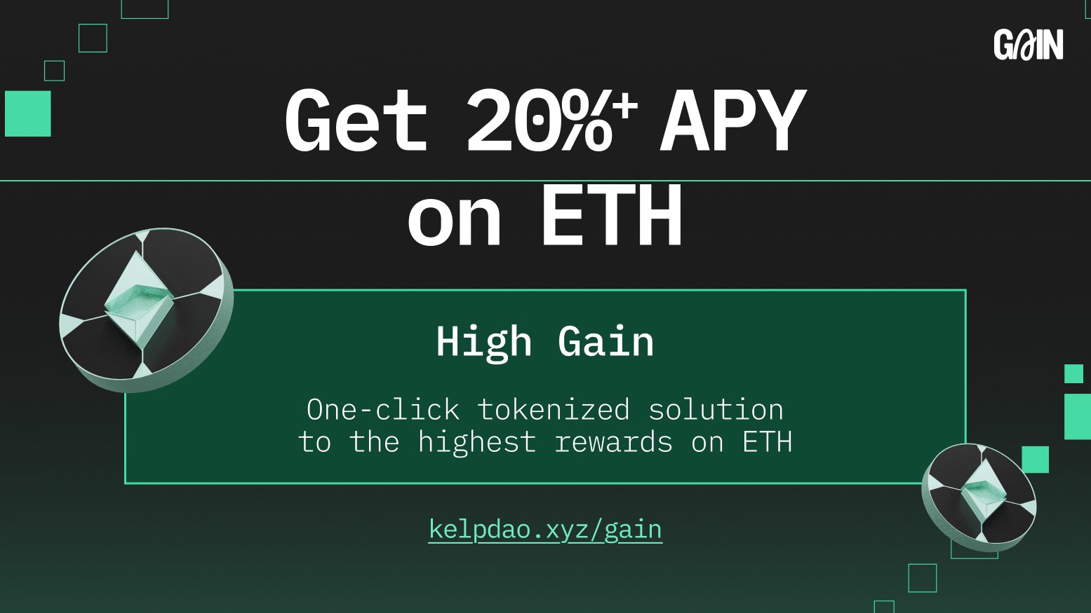 Get ~20%+ APY on ETH with High Growth Vault by Kelp. - 