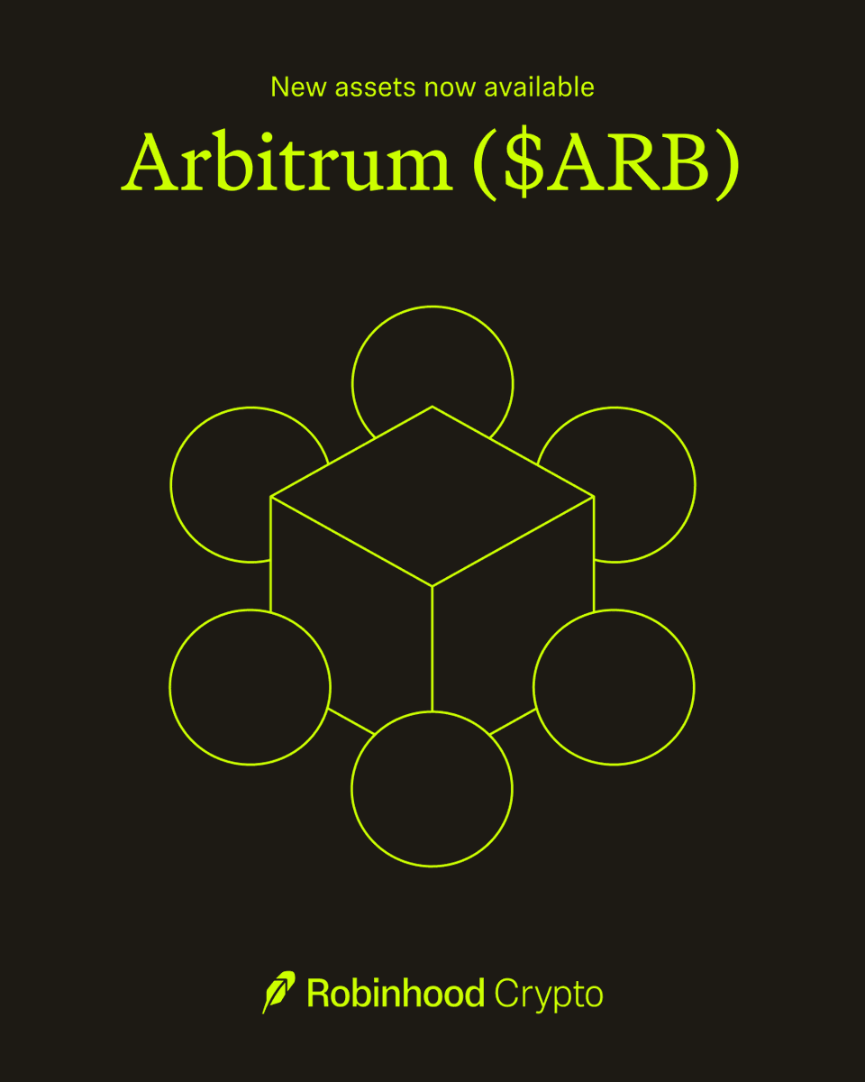 Robinhood Lists Arbitrum ($ARB), an ETH L2 Token, to Expand Cryptocurrency  Offerings - 