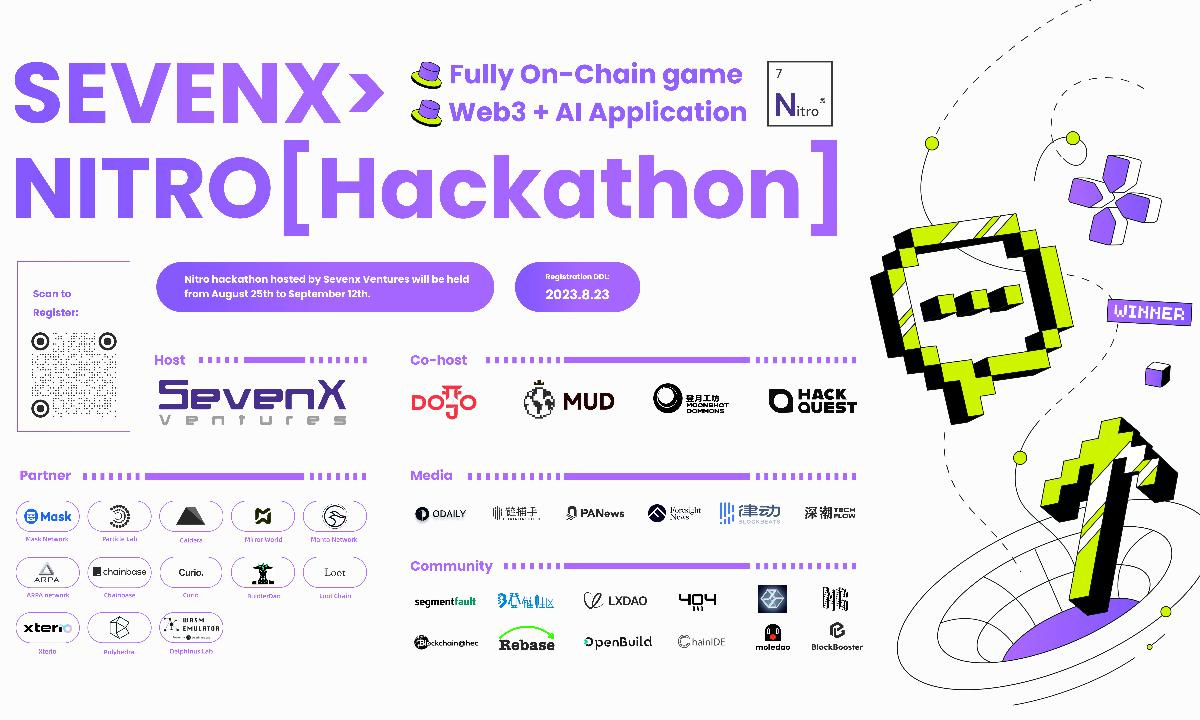 SevenX Ventures Launches Nitro Hackathon with HackQuest, MUD, DOJO, and  Moonshot Commons, Focusing on Fully On-Chain Gaming and Web3+AI  Applications - 
