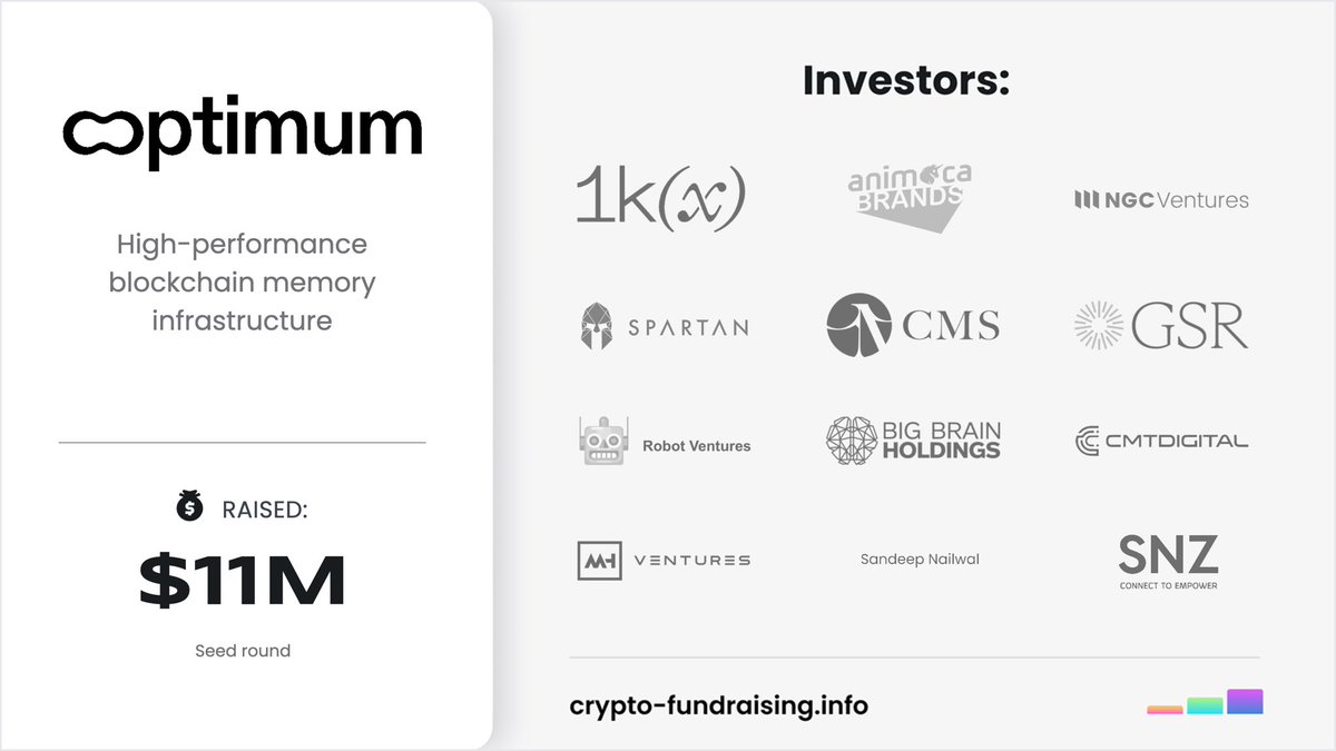 Optimum Secures $11M Seed Funding Led by 1kx for Decentralized Blockchain  Memory Layer - 