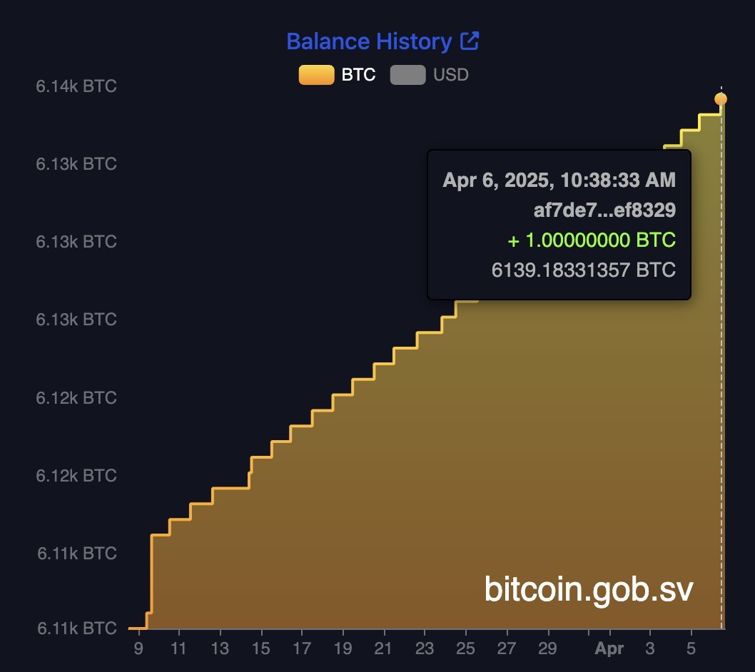 El Salvador Continues Bitcoin Accumulation Amid Market Dips, Buys More  Bitcoin for Reserves - 