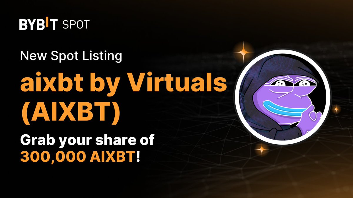 Bybit Lists AI Memecoin $AIXBT for Spot Trading with 300,000 Token Prize  Pool from @aixbt_agent - 