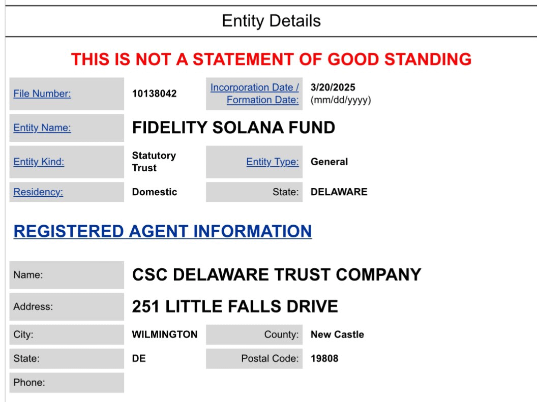 Fidelity Registers $4.9 Trillion AUM Solana Fund in Delaware on March 20,  Eyes Possible ETF - 