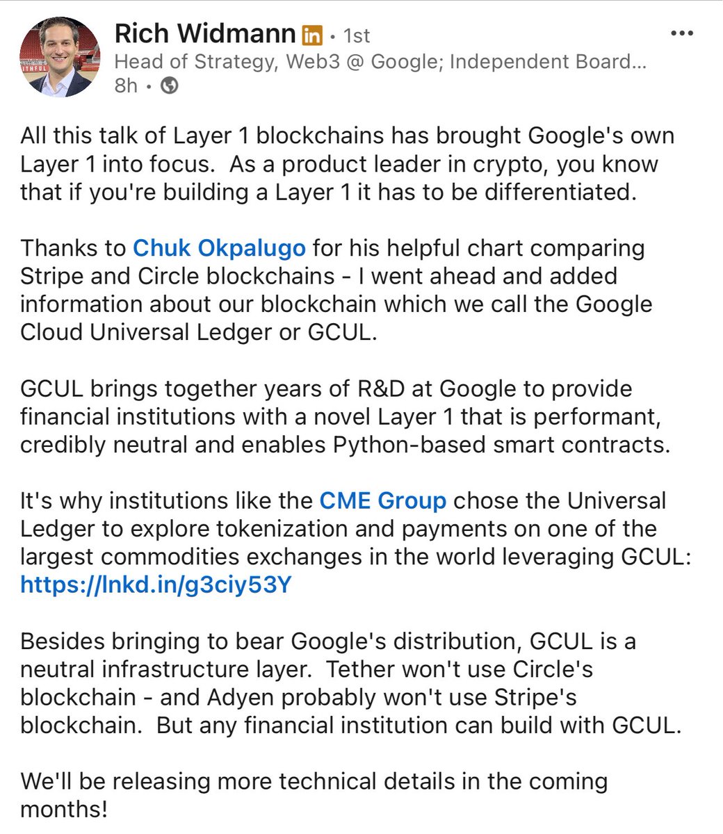 Google Cloud Reveals GCUL Layer 1 Blockchain for Cross-Border Finance – “The Defiant”