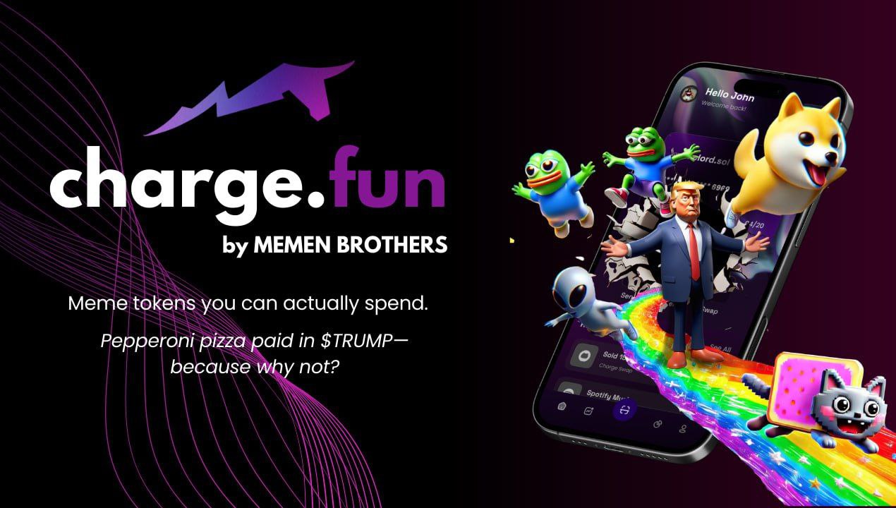 CHARGE.FUN LETS YOU SPEND MEMECOINS LIKE CASH IN THE REAL WORLD - 