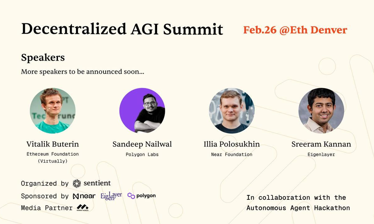 Vitalik Buterin and Sandeep Nailwal headline decentralized agi summit @  Ethdenver tackling threats of centralized AI - 