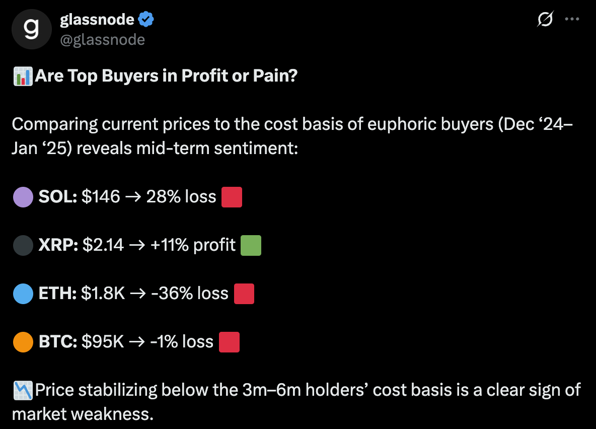 XRP Is the Only Top Crypto in Profit Mid-Term: Glassnode - 