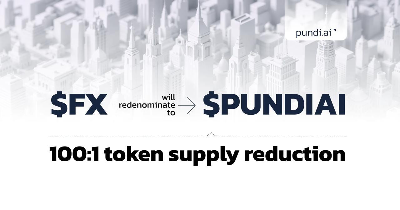 Pundi AI Rebrands $FX to $PUNDIAI with Token Supply Reduction - 