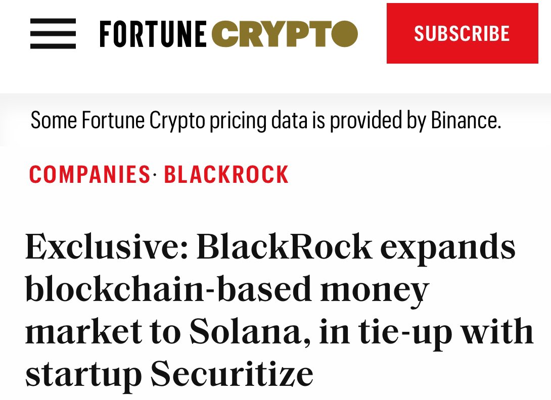 BlackRock, With $11.5 Trillion AUM, Expands Blockchain Fund to Solana in  Partnership With Securitize - 