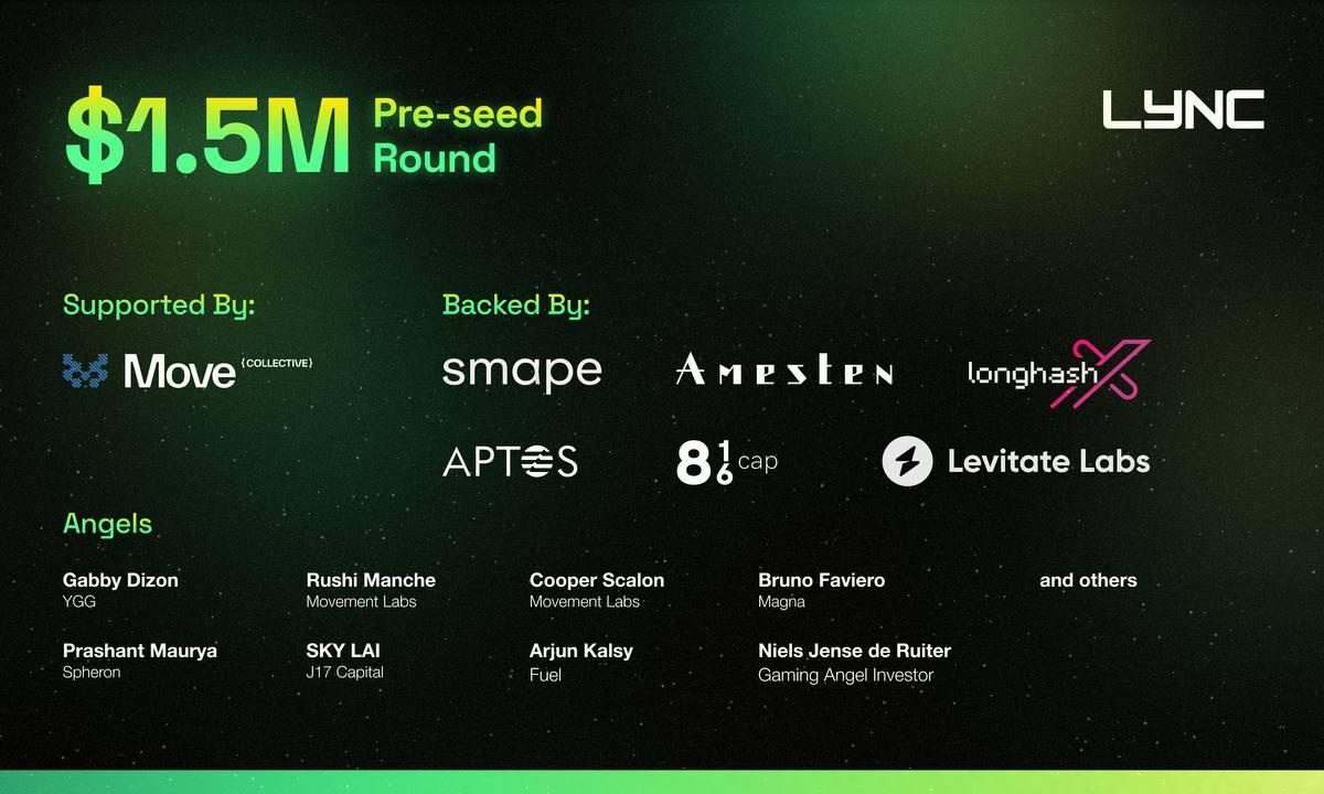 LYNC Raises $1.5 Million in Pre-Seed Funding to onboard 7B+ mobile users  on-chain with Movement rollup - 